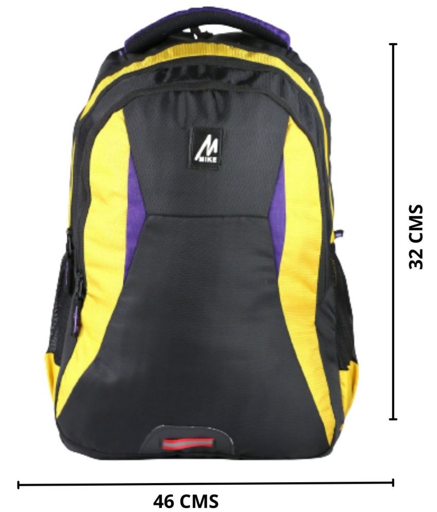     			mikebags 20 Ltrs Yellow Polyester College Bag