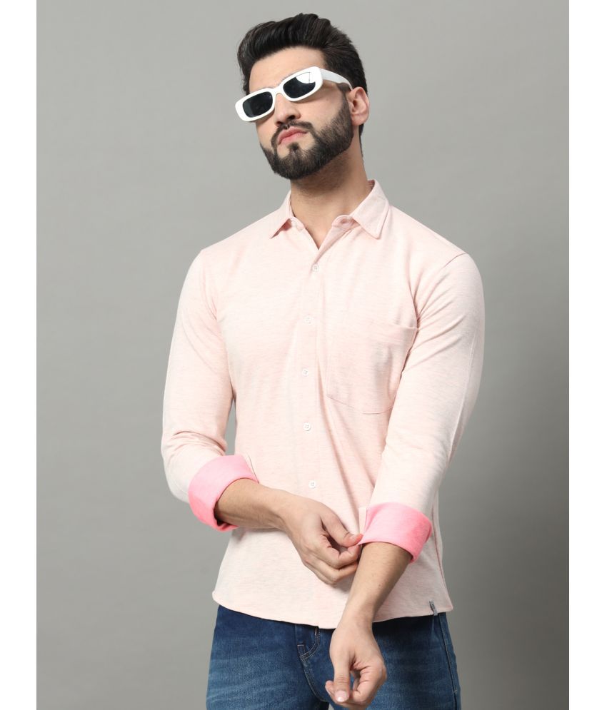     			renuovo Cotton Blend Regular Fit Solids Full Sleeves Men's Casual Shirt - Pink ( Pack of 1 )