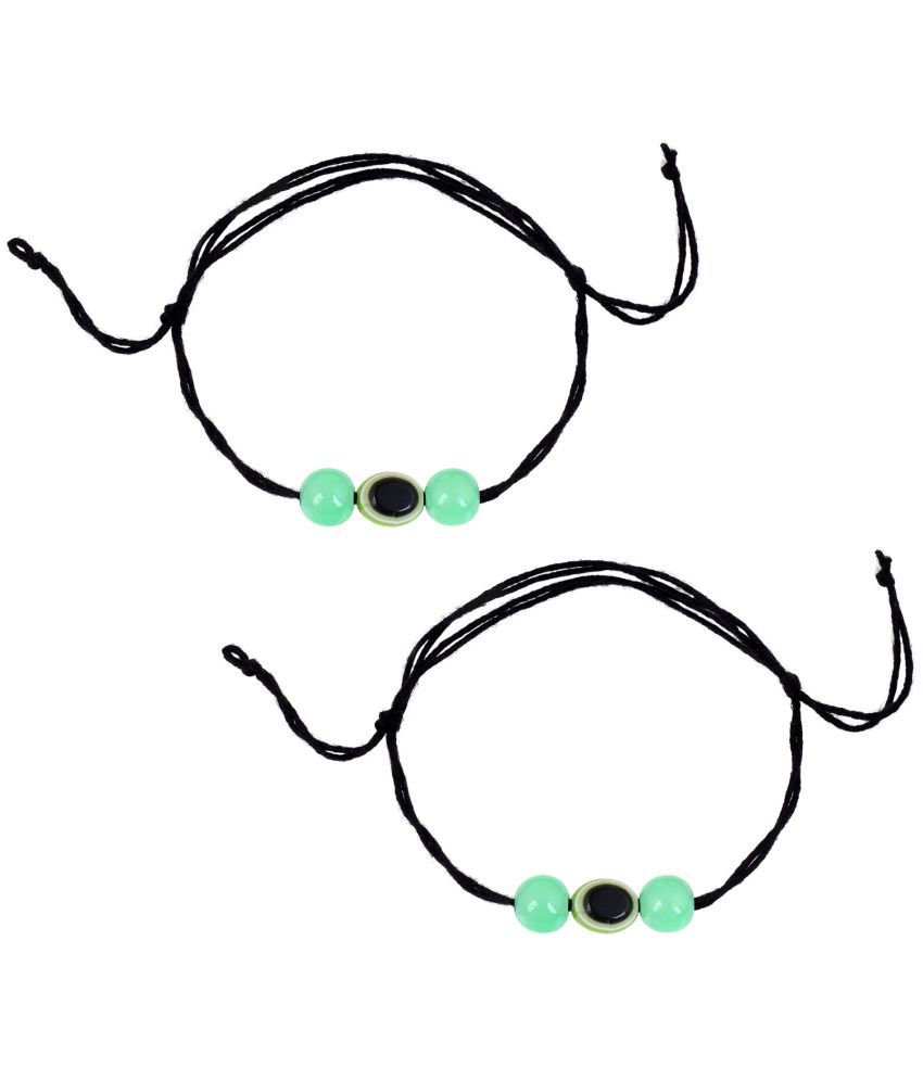     			ADMIER Green Anklets ( Pack of 1 )