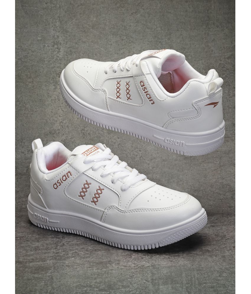     			ASIAN White Women's Sneakers