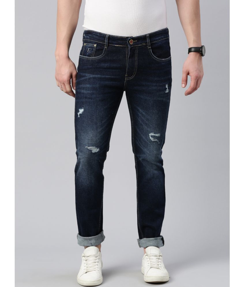     			CINOCCI Slim Fit Distressed Men's Jeans - Dark Blue ( Pack of 1 )