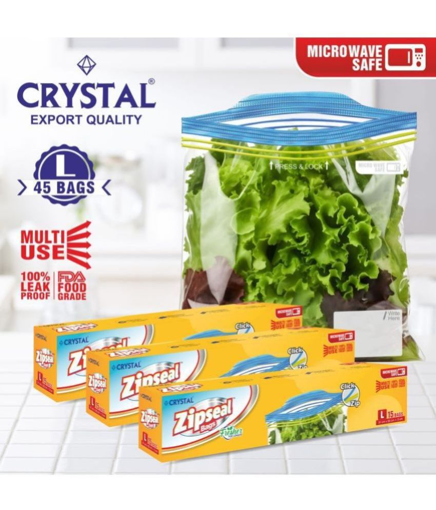     			Crystal Transparent Plastic Food Storage Bags
