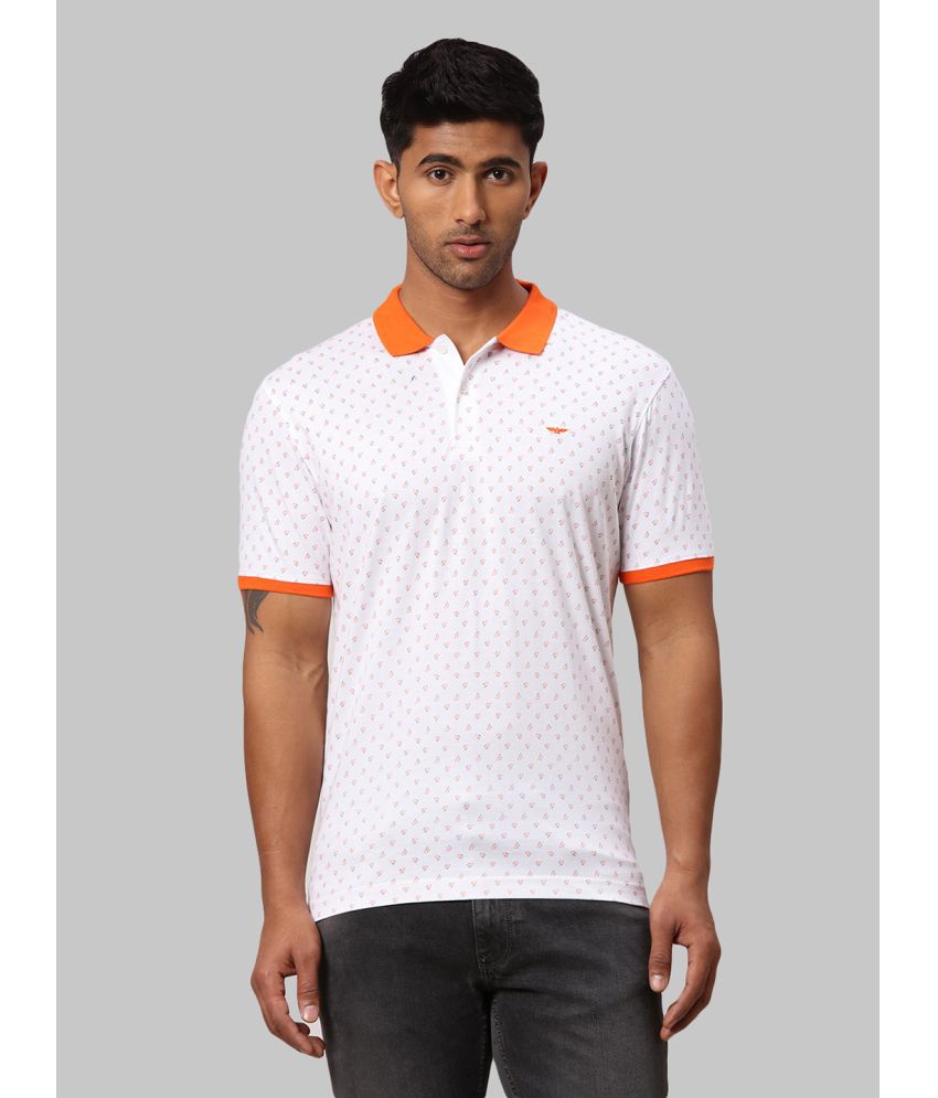     			Park Avenue Cotton Slim Fit Printed Half Sleeves Men's Polo T Shirt - Orange ( Pack of 1 )