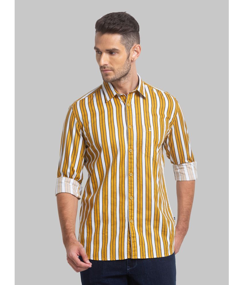     			Parx Cotton Blend Slim Fit Printed Full Sleeves Men's Casual Shirt - Yellow ( Pack of 1 )