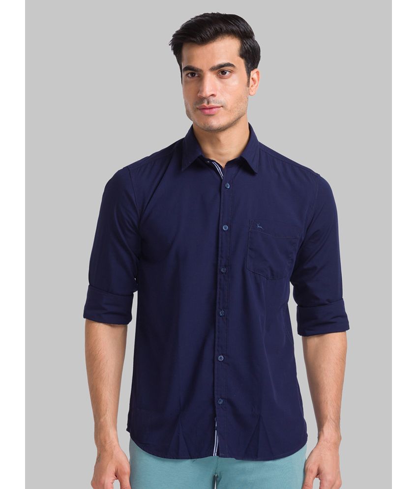     			Parx Polyester Slim Fit Solids Full Sleeves Men's Casual Shirt - Blue ( Pack of 1 )