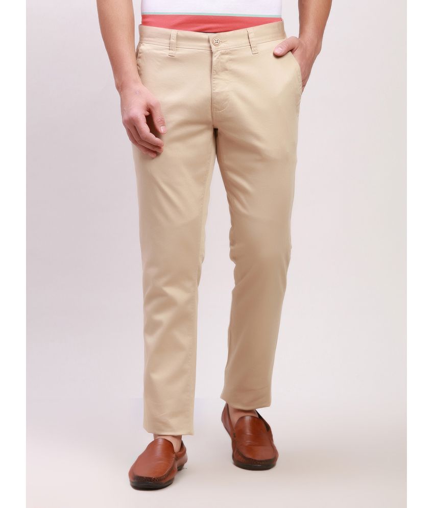     			Parx Tapered Flat Men's Formal Trouser - Beige ( Pack of 1 )