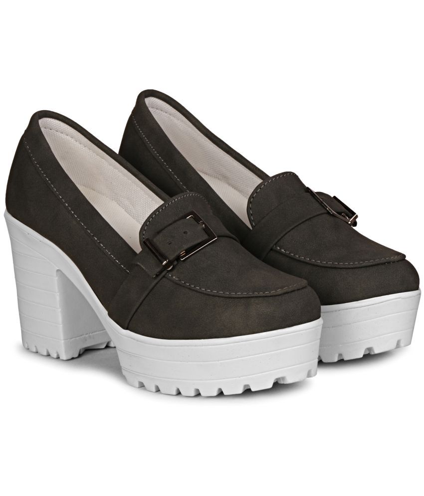     			Saheb Black Women's Slip On Heels