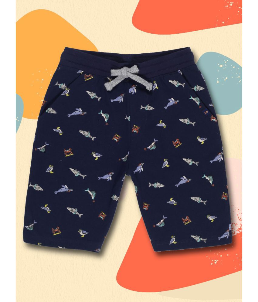     			3PIN - Navy Cotton Boys Shorts ( Pack of 1 )