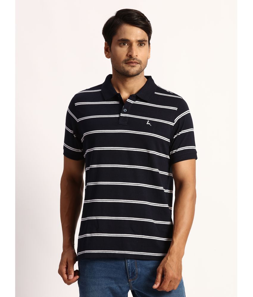     			Parx Cotton Regular Fit Dyed Half Sleeves Men's T-Shirt - Blue ( Pack of 1 )