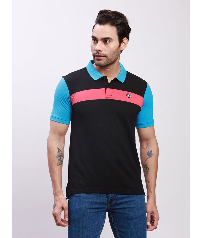     			Parx Cotton Regular Fit Dyed Half Sleeves Men's T-Shirt - Black ( Pack of 1 )
