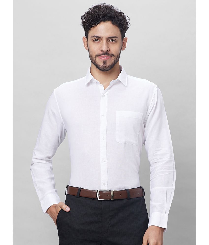     			Raymond Cotton Blend Slim Fit Solids Full Sleeves Men's Casual Shirt - White ( Pack of 1 )