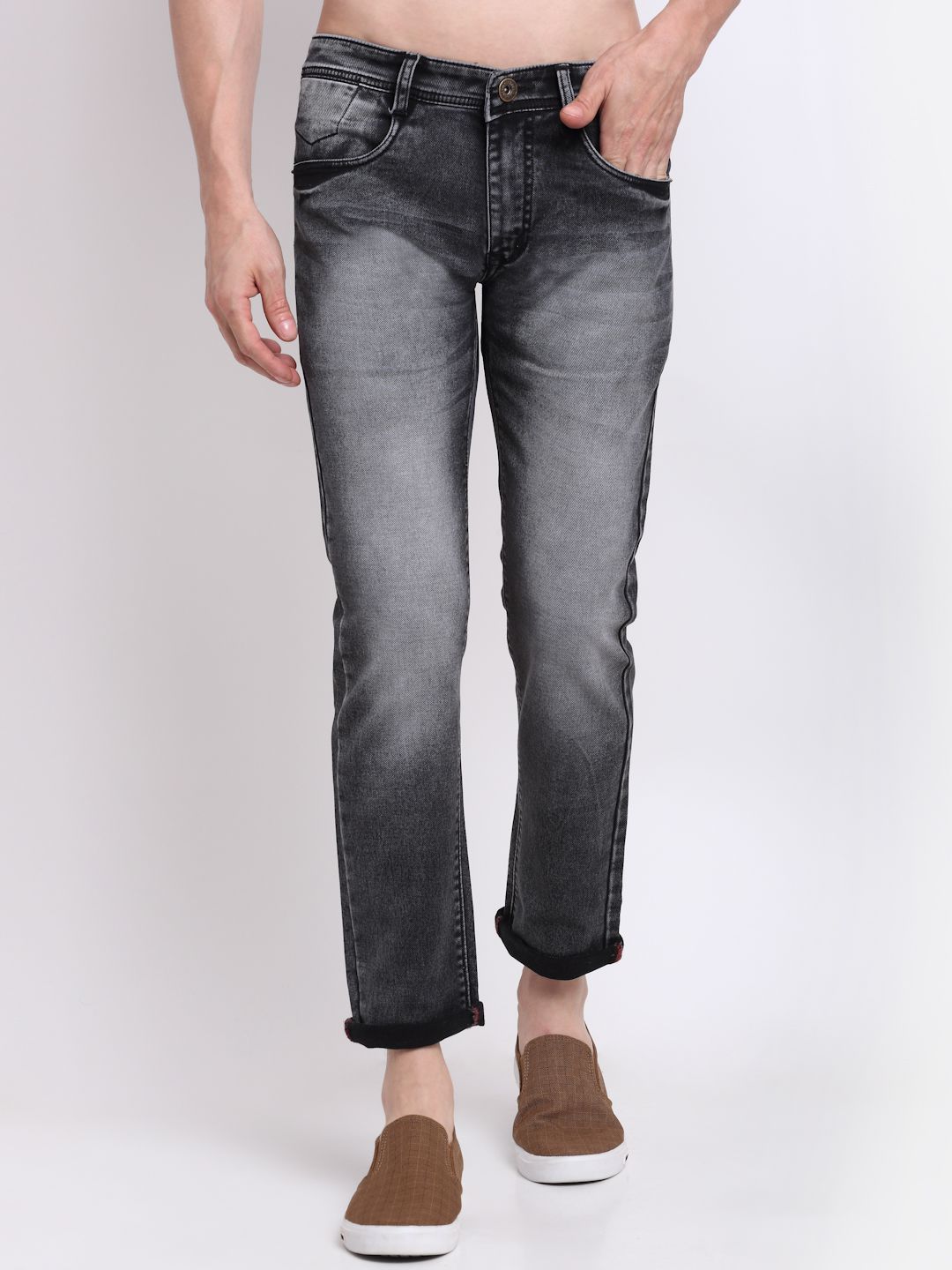     			Rodamo Slim Fit Basic Men's Jeans - Grey ( Pack of 1 )