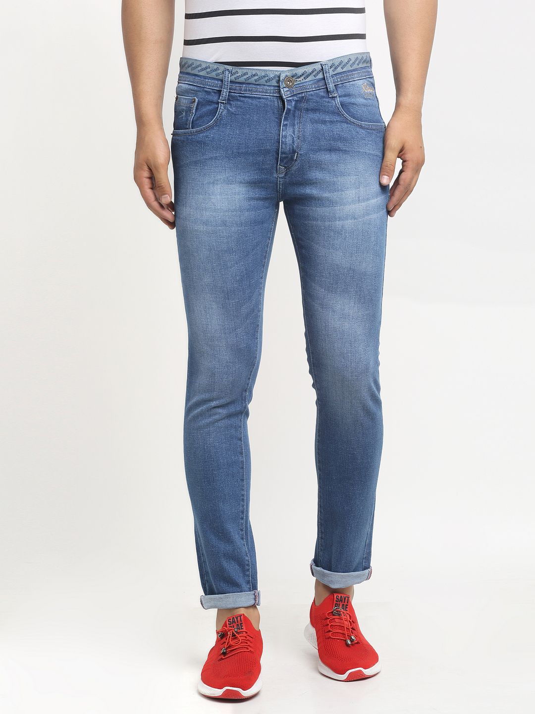     			Rodamo Slim Fit Basic Men's Jeans - Blue ( Pack of 1 )