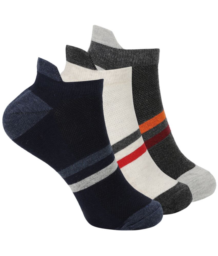     			UrbanMark Cotton Men's Heal & Toe Multicolor Low Cut Socks ( Pack of 3 )