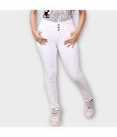 ICONIC ME- Classic Elegance: Girls' Solid White Denim Jeans