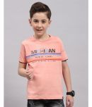 Monte Carlo Pack of 1 Boys Cotton T-Shirt ( Peach )