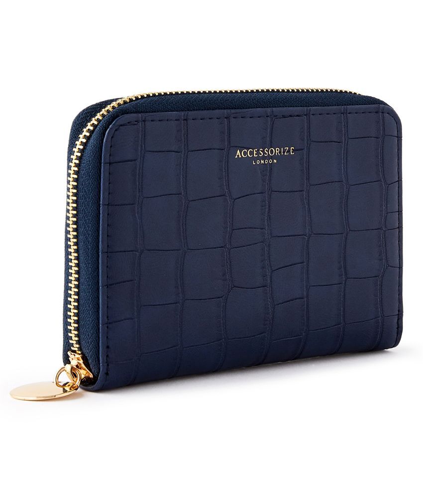     			Accessorize London PU Navy Blue Women's Regular Wallet ( Pack of 1 )