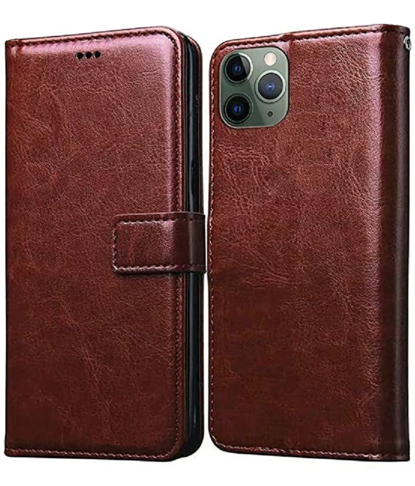     			ClickAway Brown Flip Cover Leather Compatible For Apple iPhone 11 Pro ( Pack of 1 )
