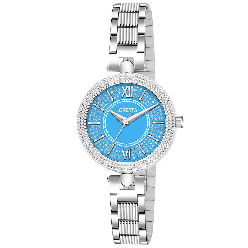     			Loretta Silver Stainless Steel Analog Womens Watch