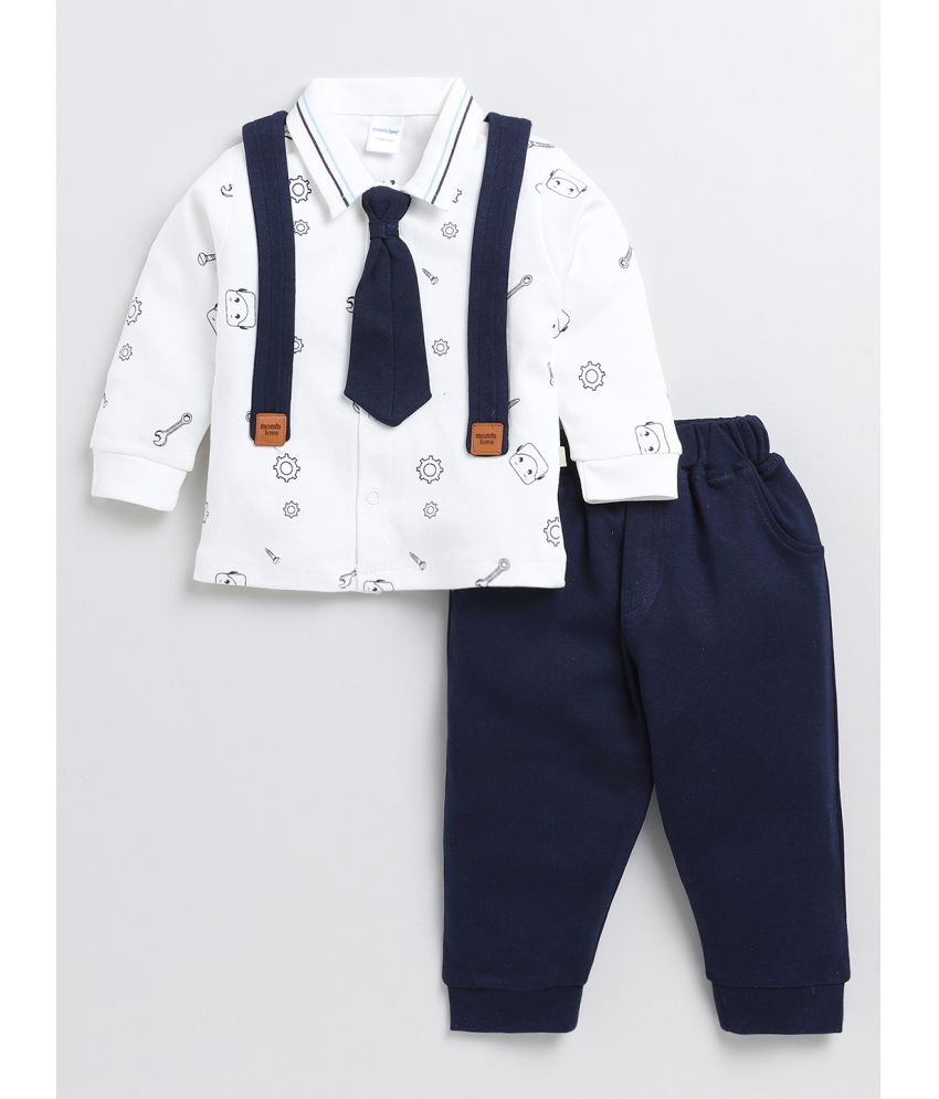     			Mom's Love Blue Cotton Baby Boy Shirt & Trouser ( Pack of 1 )