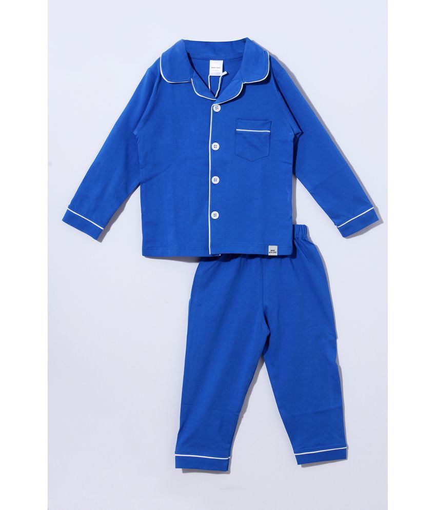     			Mom's Love - Dark Blue Cotton Girls Shirt & Pyjama Set ( Pack of 1 )
