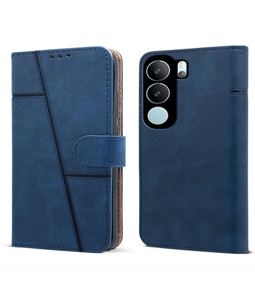     			NBOX Blue Flip Cover Artificial Leather Compatible For Vivo V29 Pro 5G ( Pack of 1 )