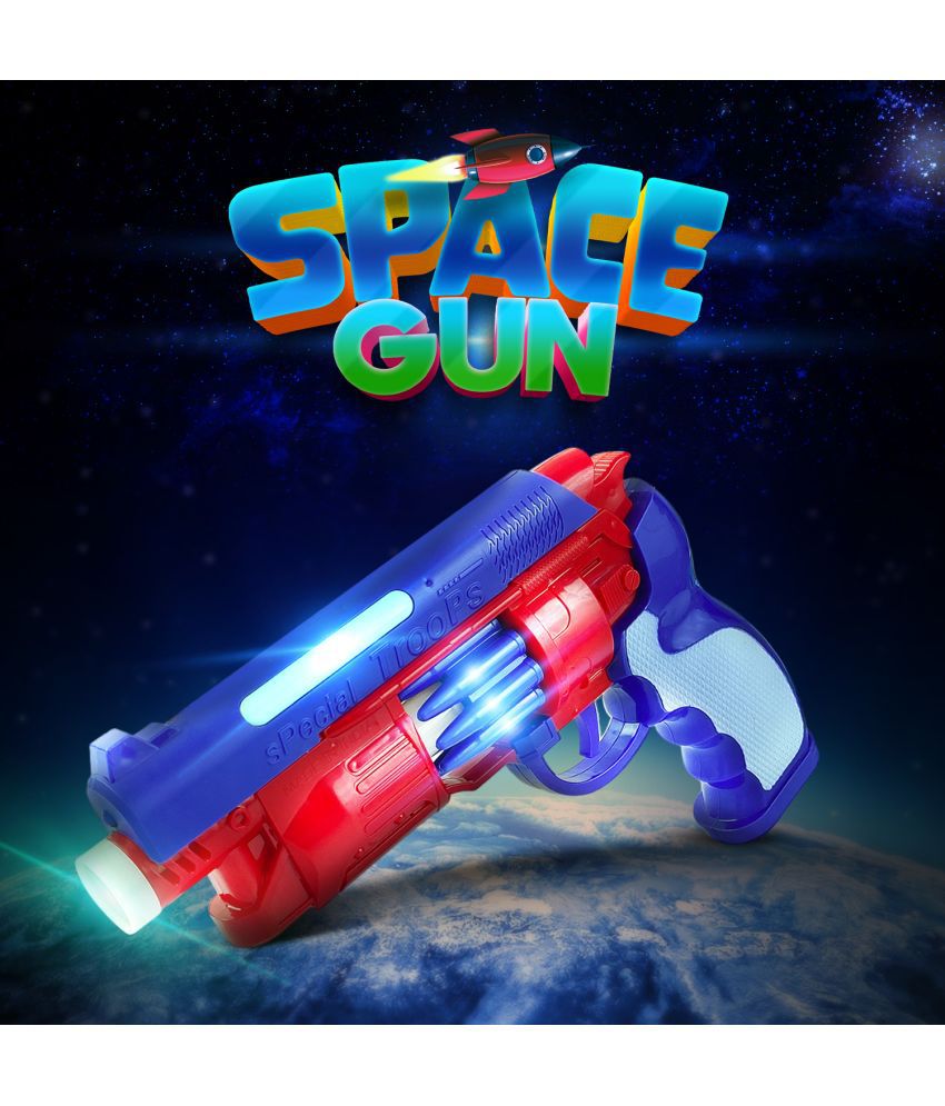     			NHR Amazing Musical Space Toy Gun for Kids with Ultra Sonic Laser Light Feature, Colorful 3D Light Effects & Music, Gun for Kids, Vibration System & Perfect Size (3+ Years, Multicolor)