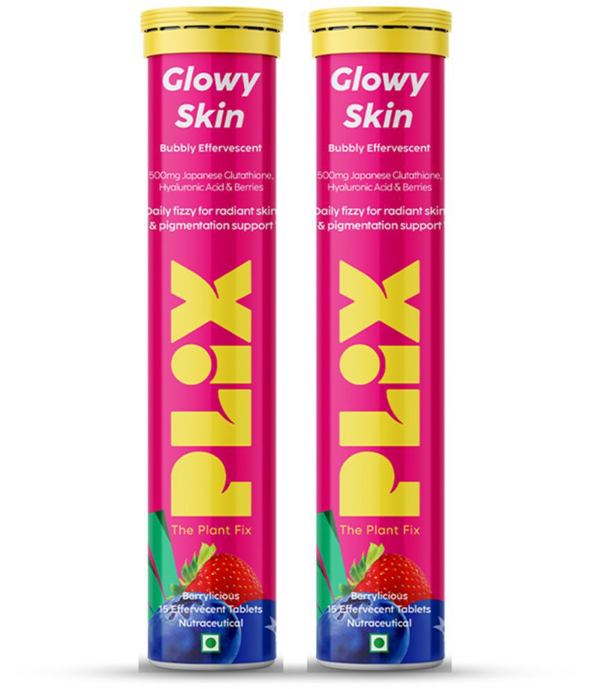    			Plix Glutathione Skin Glow Effervescent Tablet 500mg for Clear & Youthful Skin(2 x 15 Tablets)