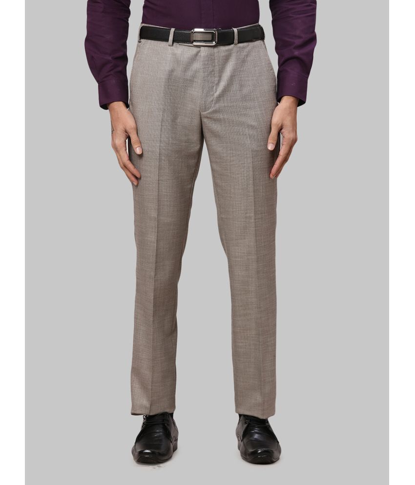     			Park Avenue Regular Pleated Men's Formal Trouser - Brown ( Pack of 1 )