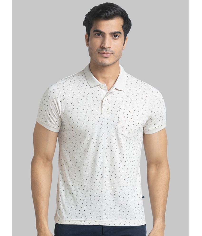     			Parx Cotton Regular Fit Printed Half Sleeves Men's T-Shirt - Beige ( Pack of 1 )