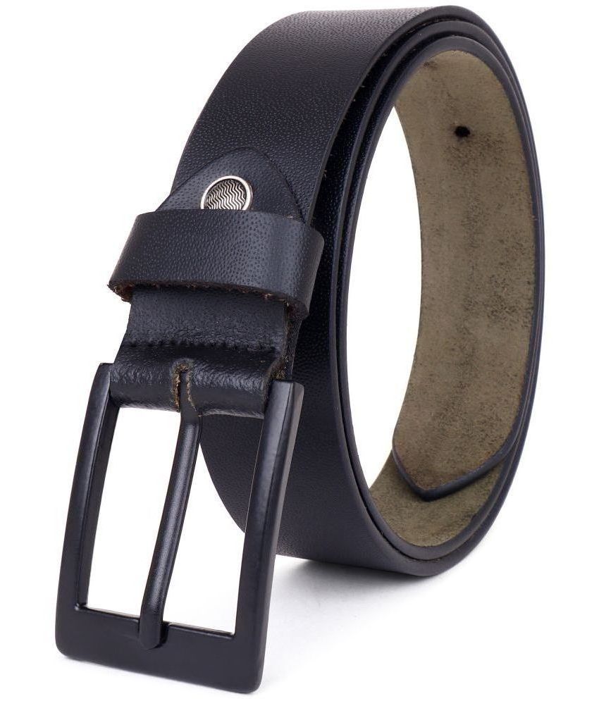     			SUNSHOPPING - Black 100% Leather Men's Formal Belt ( Pack of 1 )