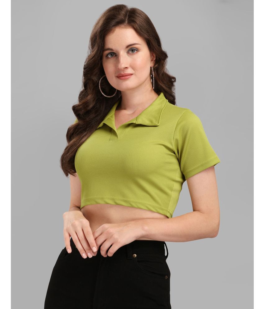     			Selvia Mint Green Polyester Women's Crop Top ( Pack of 1 )