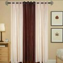 BELLA TRUE Solid SemiTransparent Eyelet Curtain 7 ft ( Pack of 3 )  Multicolor