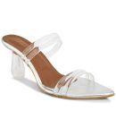 JM Looks Silver Women's Slip On Heels