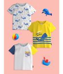 Nauti Nati Pack of 3 Baby Boys Cotton T-Shirt ( White )