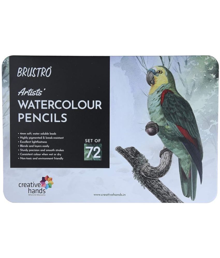     			Brustro Artists Watercolour Pencil Set Of 72 In Elegant Tin Box