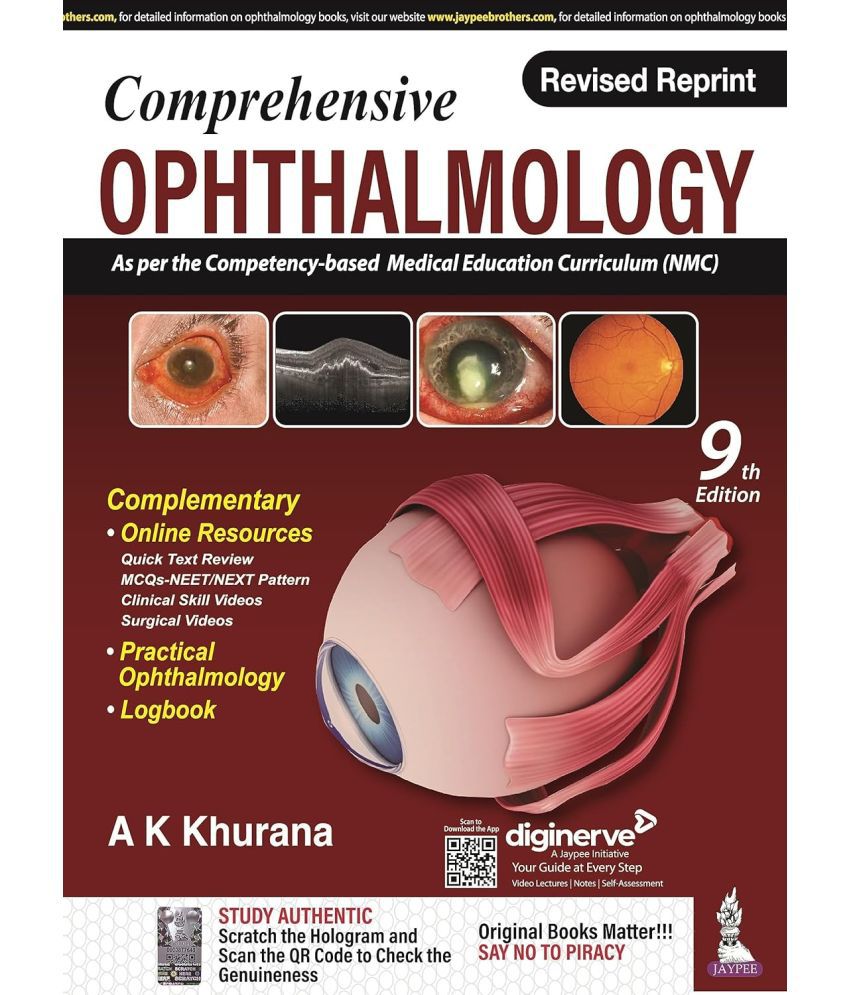     			Comprehensive Ophthalmology (A Free Companion: Review Of Ophthalmology ): with Supplementary Book - Review of Ophthalmology (9th latest edition 2024)