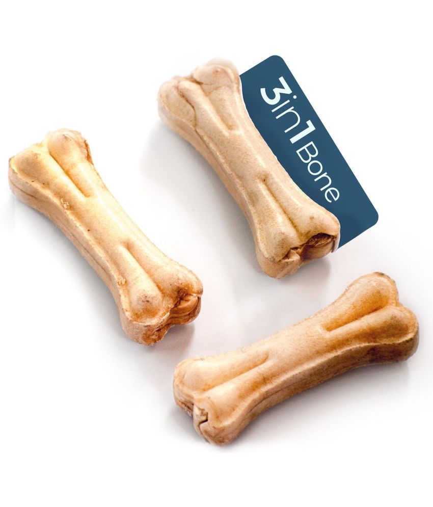     			DOGGIE DOG Dog Treat for All Dogs Chew Bone (Dog Calcium Bone - 4Inch Pack of 3)