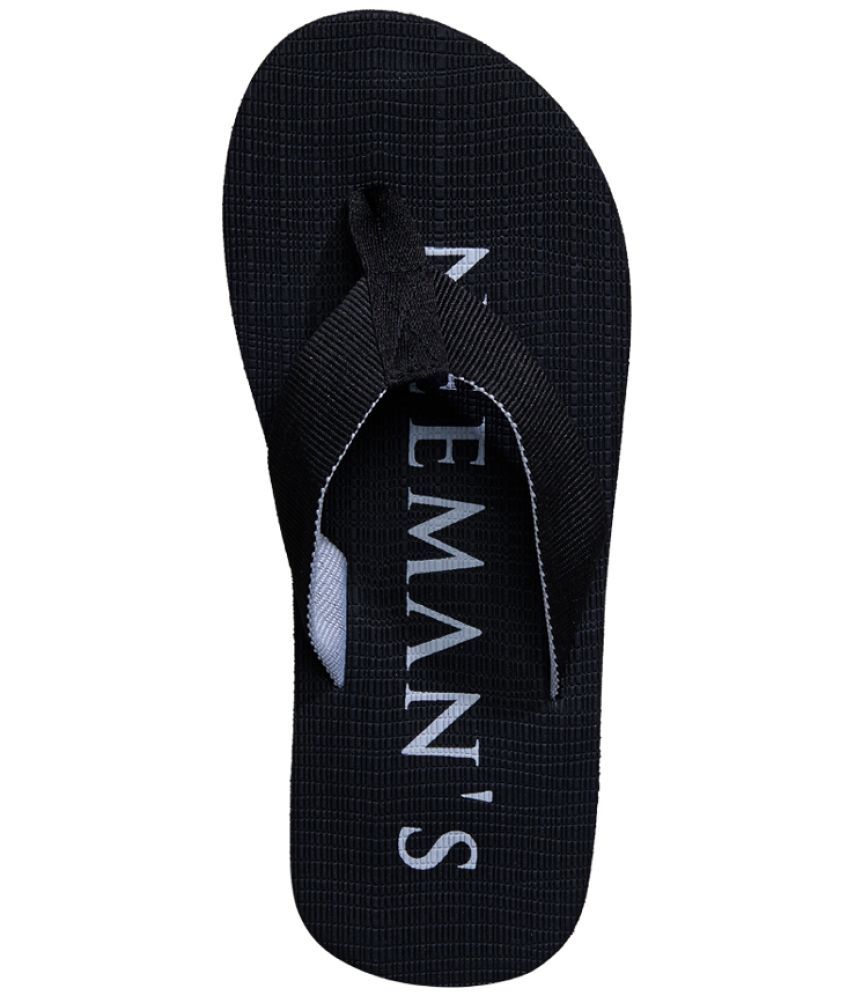     			Neemans Black Men's Thong Flip Flop