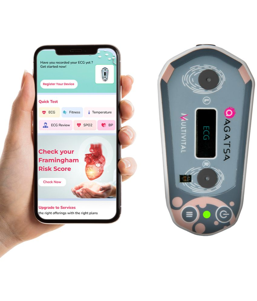     			AGATSA 12 Lead Pocket ECG HRV & SPO2 Handeled/Screening Single Channel