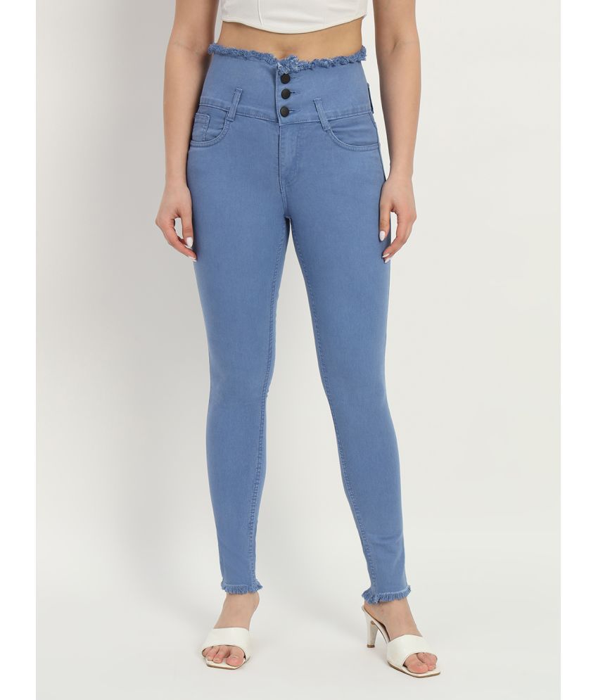     			AngelFab - Light Blue Denim Skinny Fit Women's Jeans ( Pack of 1 )