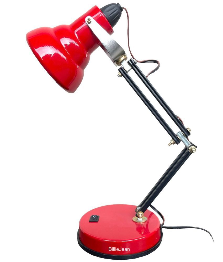     			BillieJean Red Study Table Lamp ( Pack of 1 )