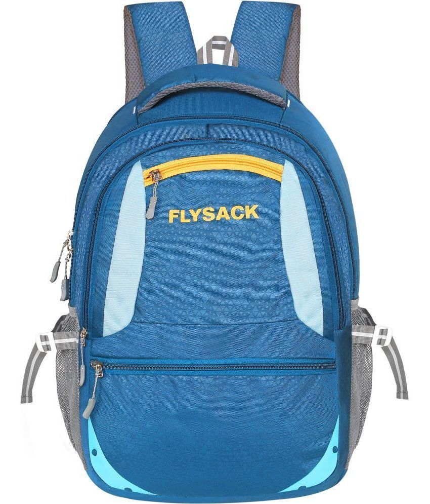     			FLYSACK Light Blue PU Backpack ( 35 Ltrs )