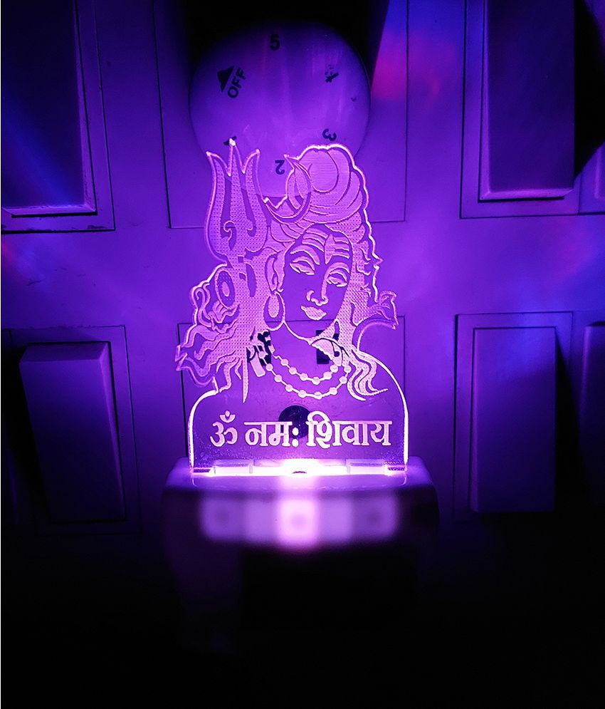     			Ghar Saaz Lord Shiv Ji Color Changing Religious LED Night Lamp (Pack of 1)
