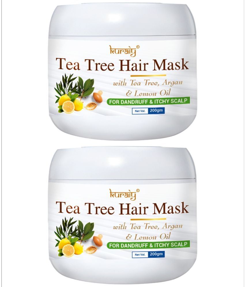     			KURAIY Tea Tree Hair Mask With Tea Tree For Dandruff & Itchy Scalp 200g Pack Of 2