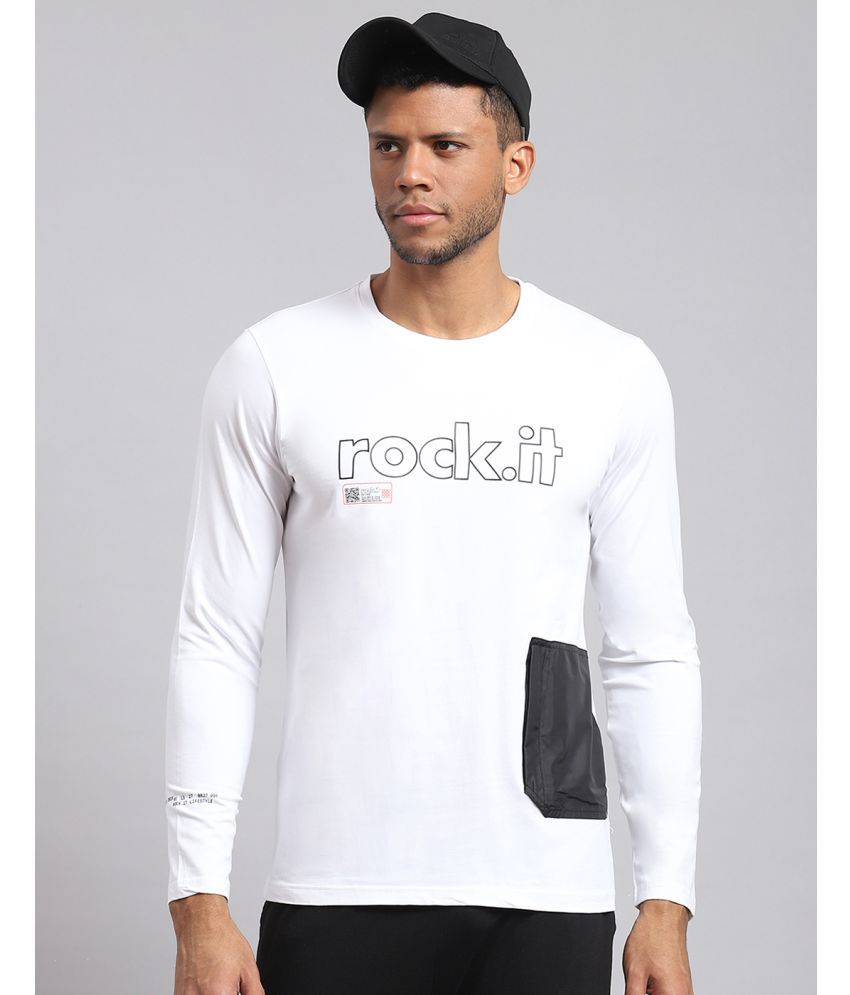     			Rock.it Polyester Regular Fit Printed Full Sleeves Men's T-Shirt - White ( Pack of 1 )