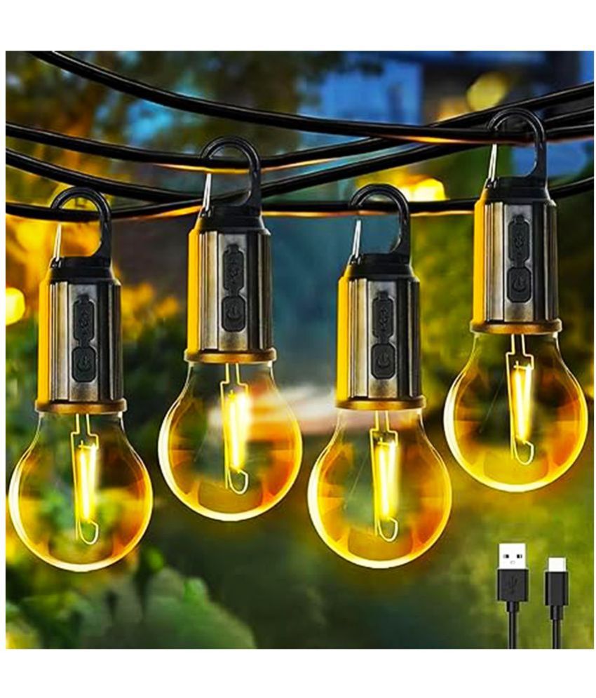     			let light Plastic Rechargeable usb hanging bulb. Pendant Black - Pack of 4
