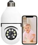 IBOTZ Bulb Shape Indoor HD CCTV WiFi Camera | Pan/Tilt & Wide Angle | Two- Way Audio | Color Night Vision |Supports 128GB SD Card| Perfect for Home, Shop, Godown & Office Monitoring |B22 Holder