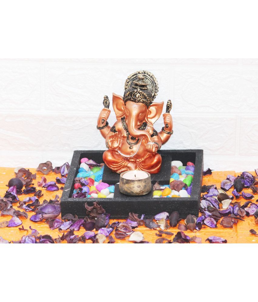     			BECKON VENTURE Palm Ganesha Showpiece 19 cm - Pack of 1