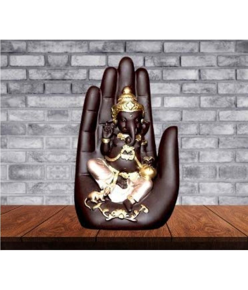     			BECKON VENTURE Palm Ganesha Showpiece 15 cm - Pack of 1